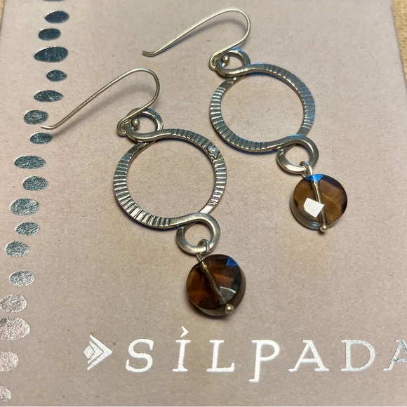 Silpada Smokey Quartz Drop Earrings - Picture 3 of 9